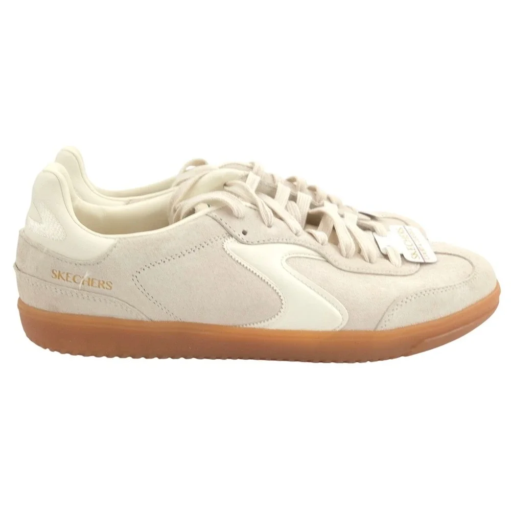 Skechers Hotshot Azir Sneakers Mens 13 Beige Suede Court Classics Shoes NEW